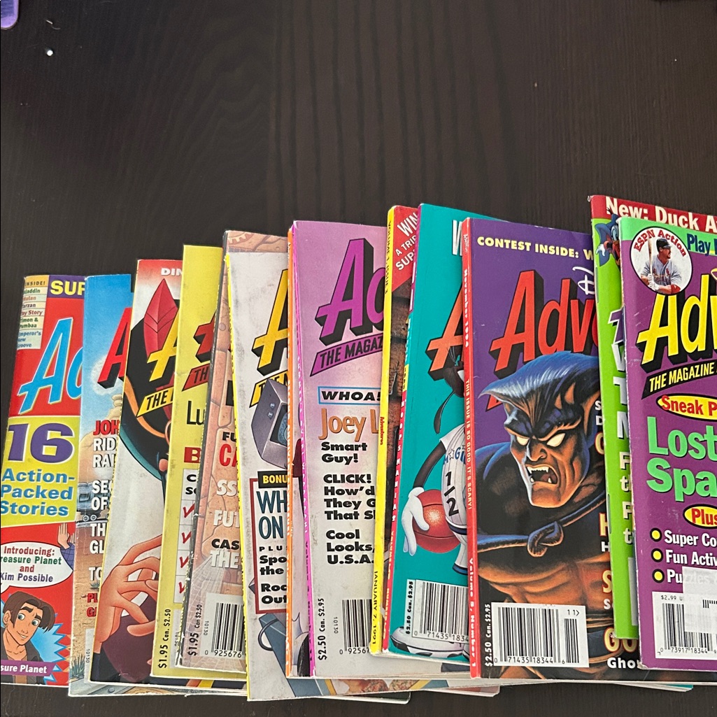 Disney Other | Lot Of 13 Disney Adventures Magazines | Color: Red/Yellow | Size: Os