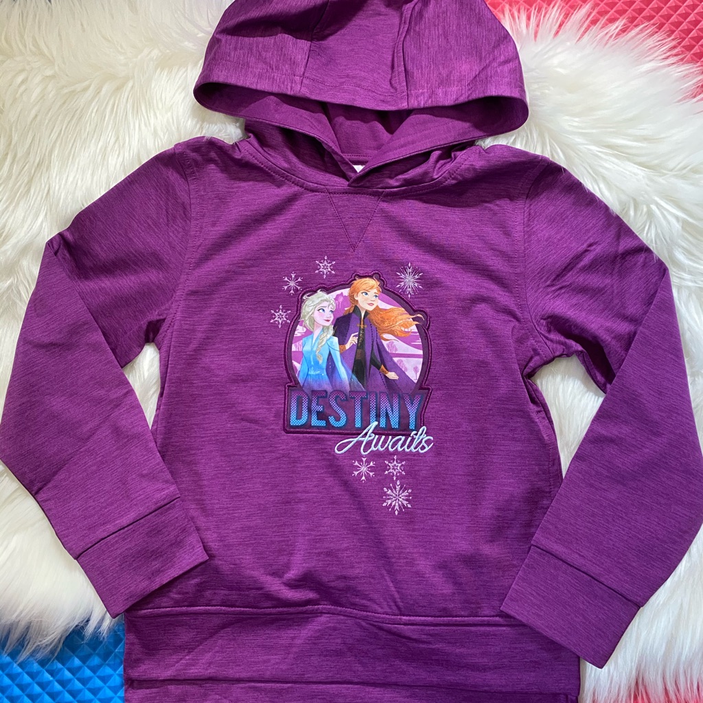 Disney Shirts & Tops | Girl Clothes Disney Frozen Hoodie 5/6 | Color: Purple | Size: 5g