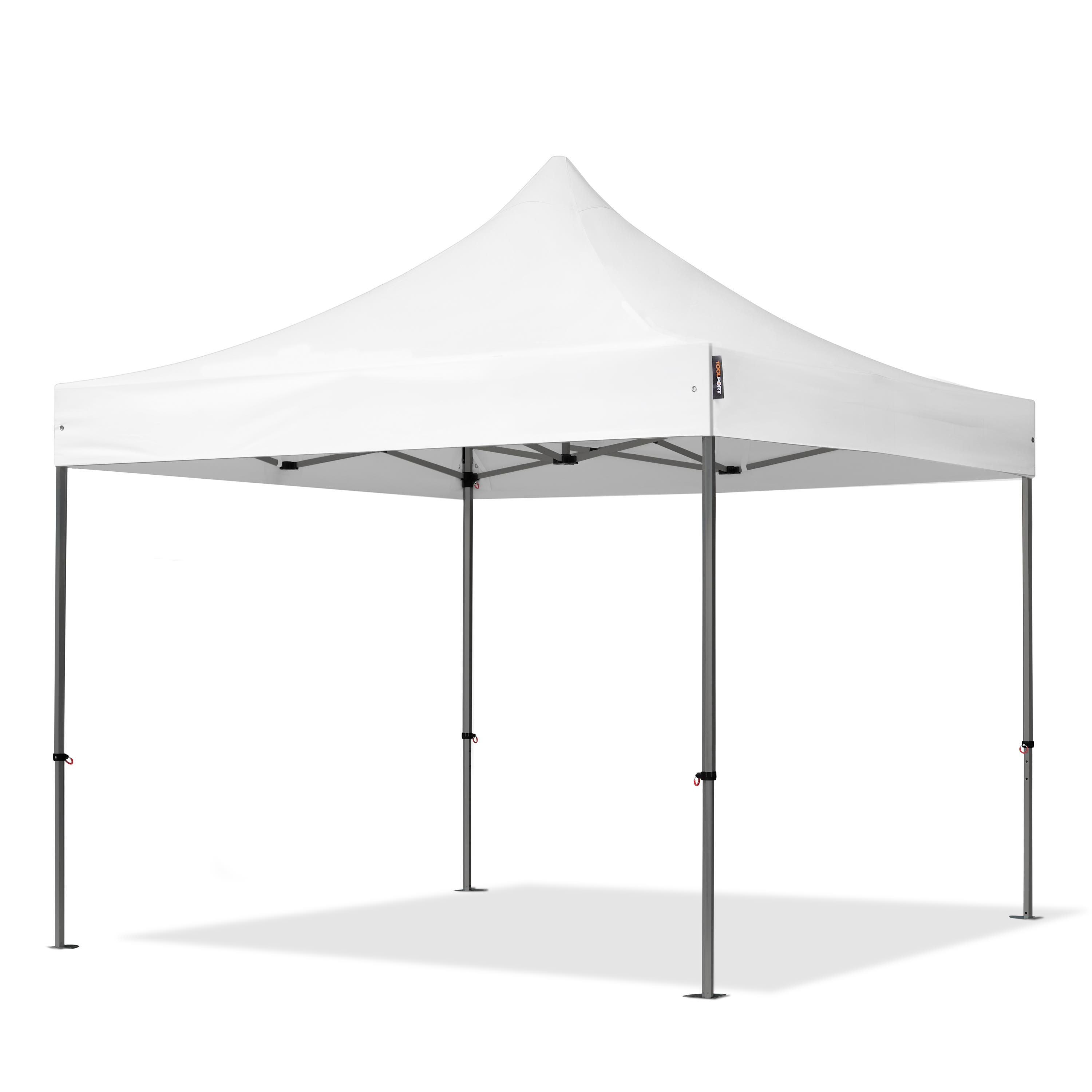 3x3m Stahl Faltpavillon, ohne Seitenteile, weiß - (600034) Image