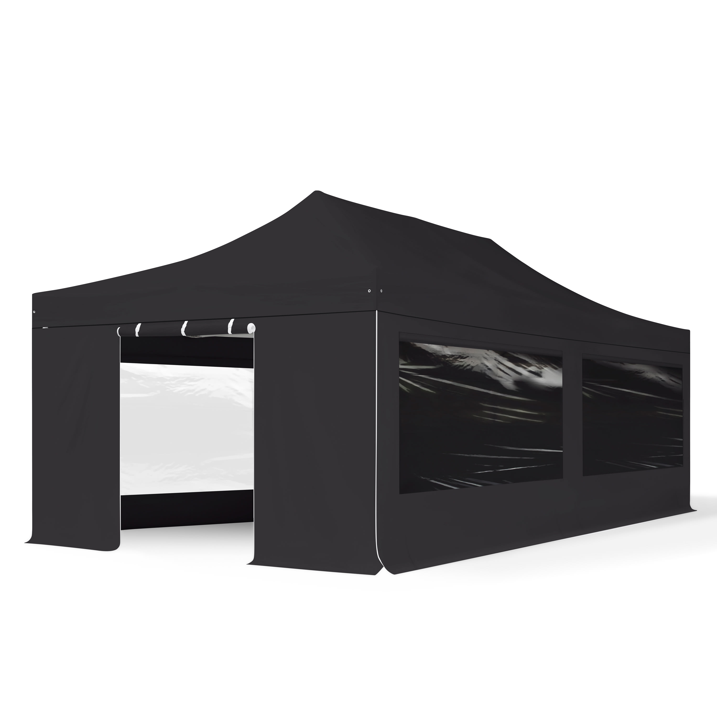 4x8m Aluminium Faltpavillon, inkl. 4 Seitenteile, schwarz - (59063) Image