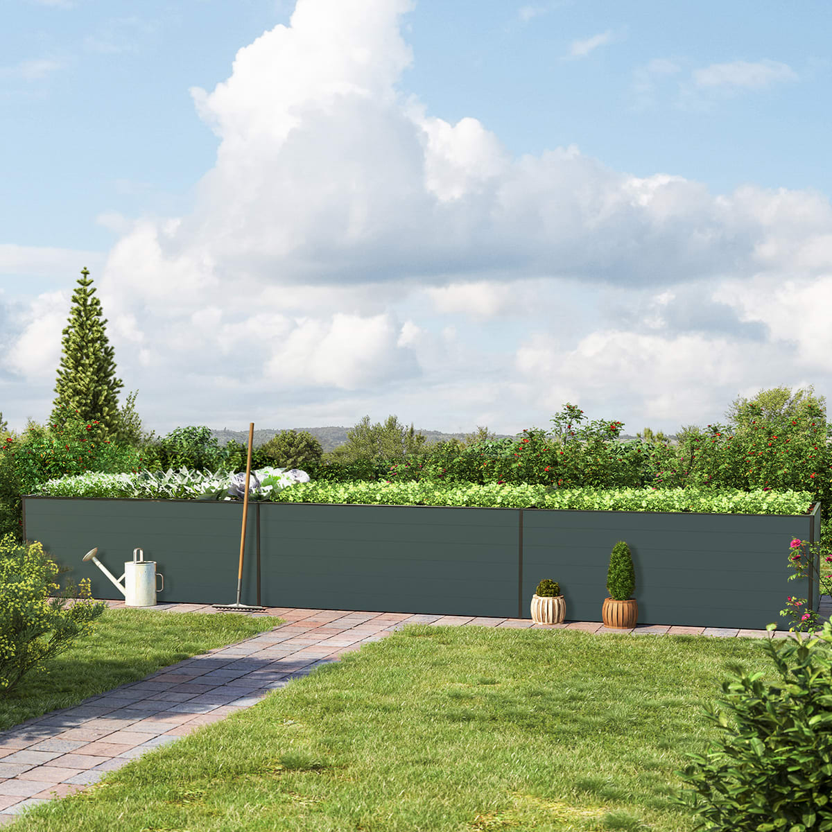 579 x 77 x 77 cm Hochbeet, Anthrazit - (GFPV00465) Image