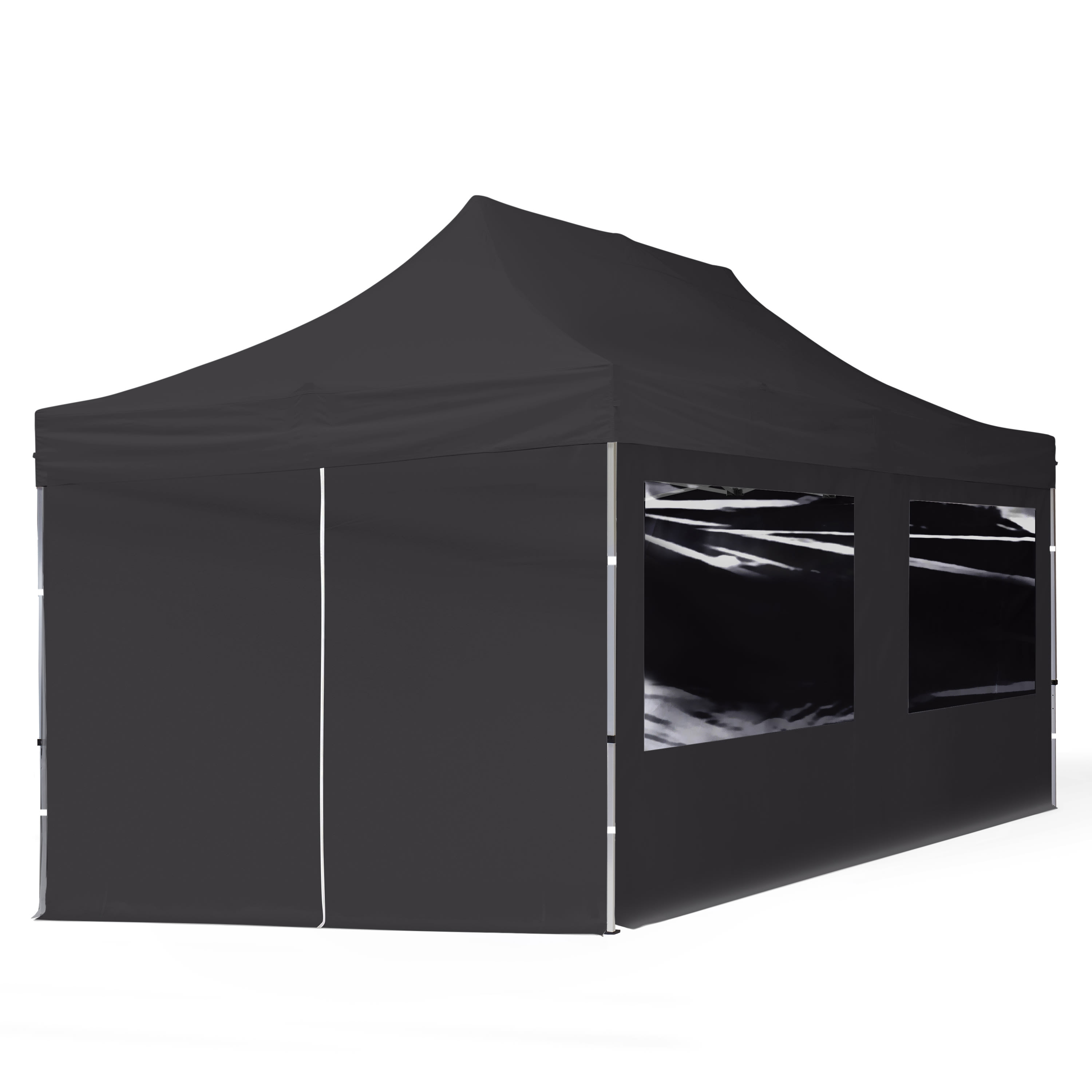 3x6m Aluminium Faltpavillon, inkl. 4 Seitenteile, schwarz - (59031) Image