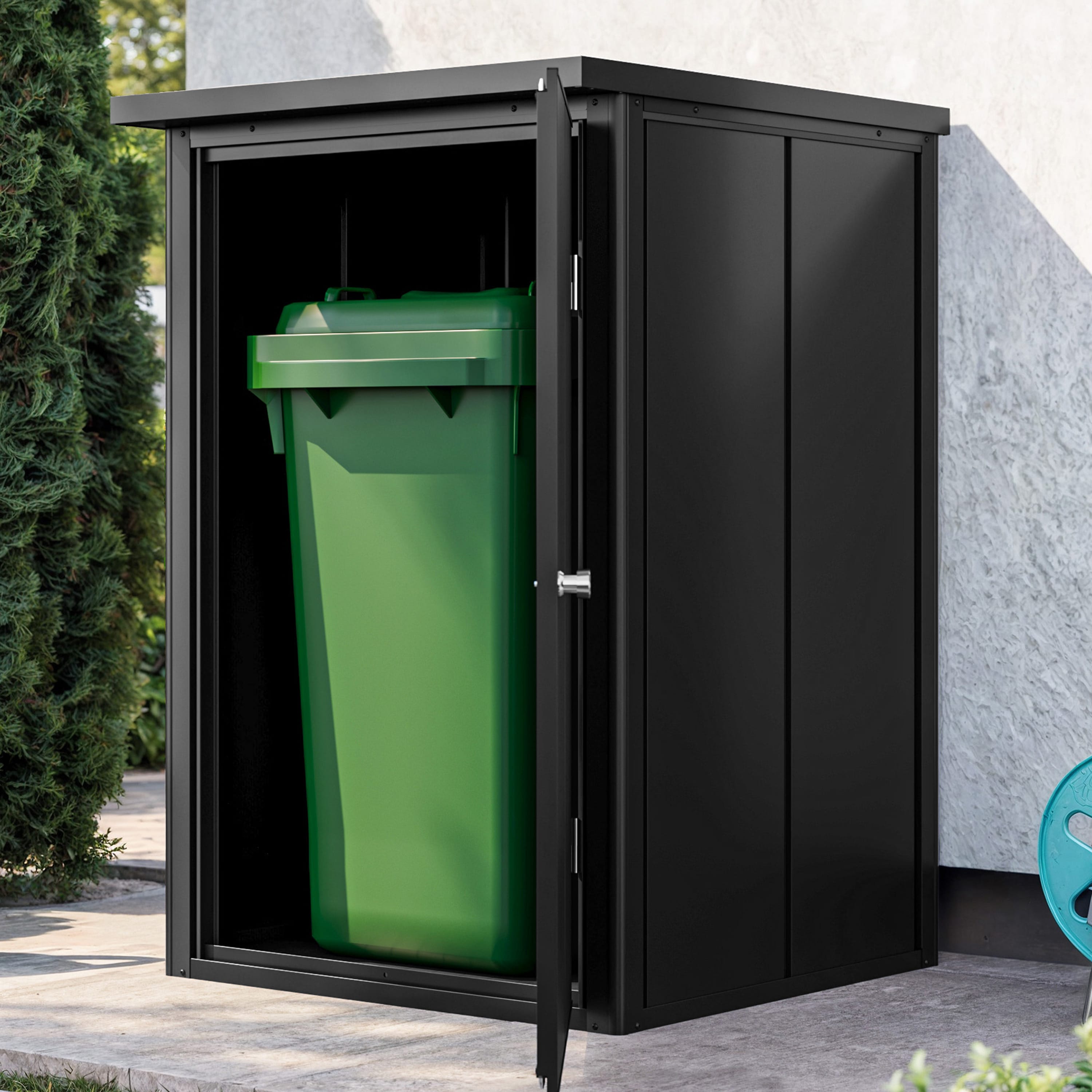 84 x 84 cm Gartenschrank, anthrazit - (GFPV00929)