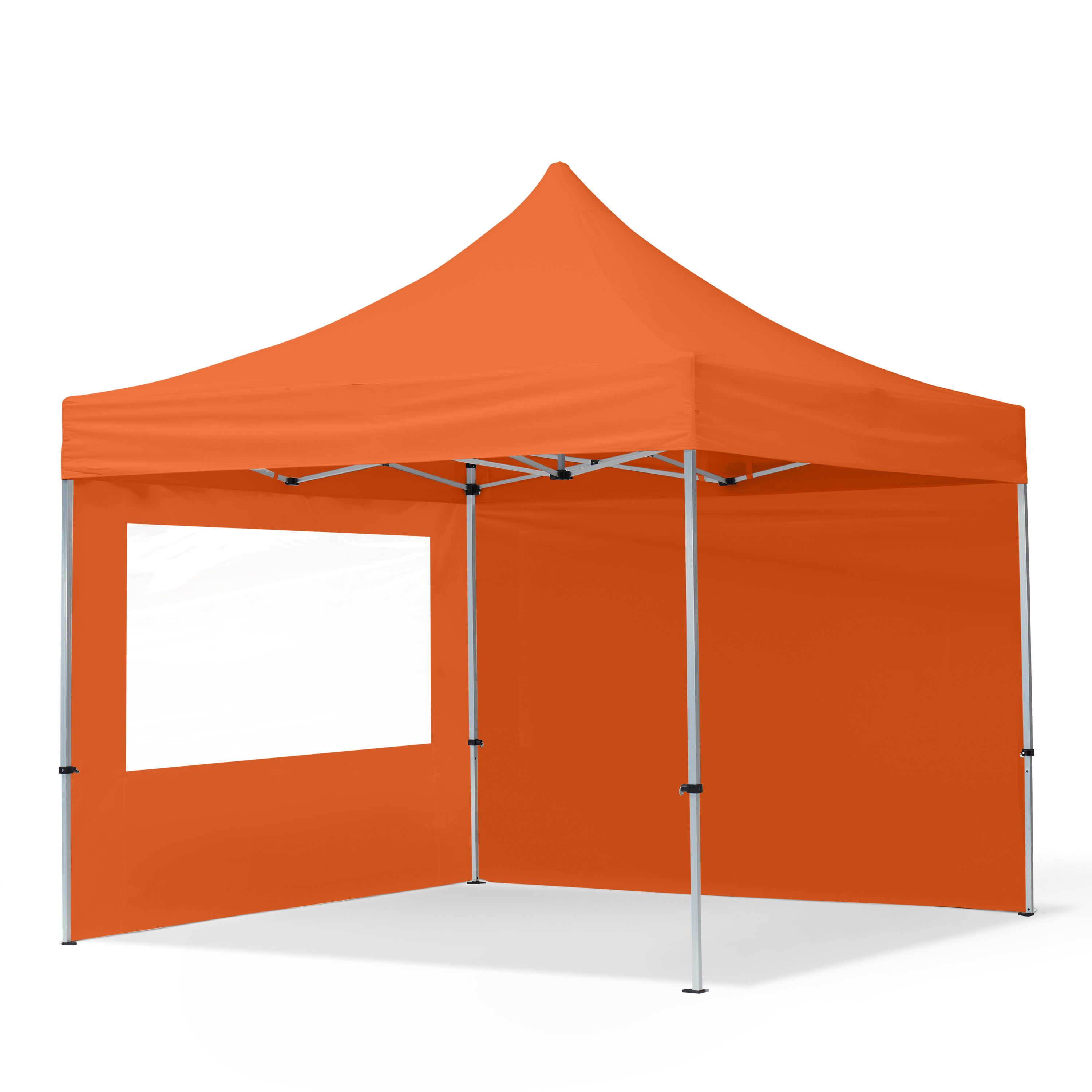 3x3m Aluminium Faltpavillon, inkl. 2 Seitenteile, orange - (59011)
