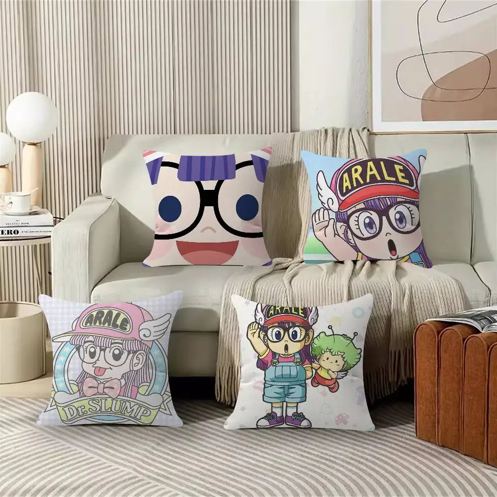 Niedlicher Dr. Slump Dekokissenbezug für Raumästhetik, Heimdekoration, Schlafzimmer, Sofa, Bett, Couch, 45 x 45 cm