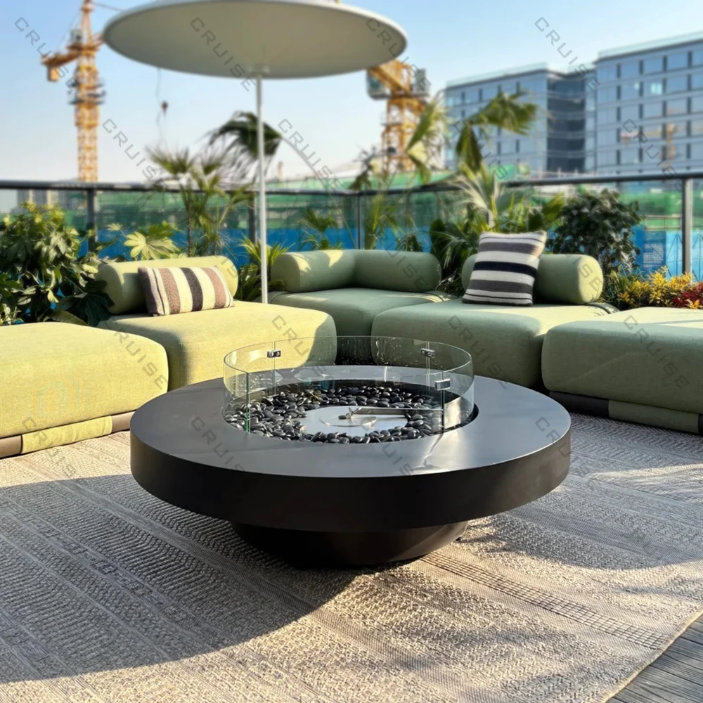 CRUISE Freistehende Feuerstelle zum Kochen im Freien, wasserdichte Terrassentischplatte, 800/1000/1200/1500 mm Image