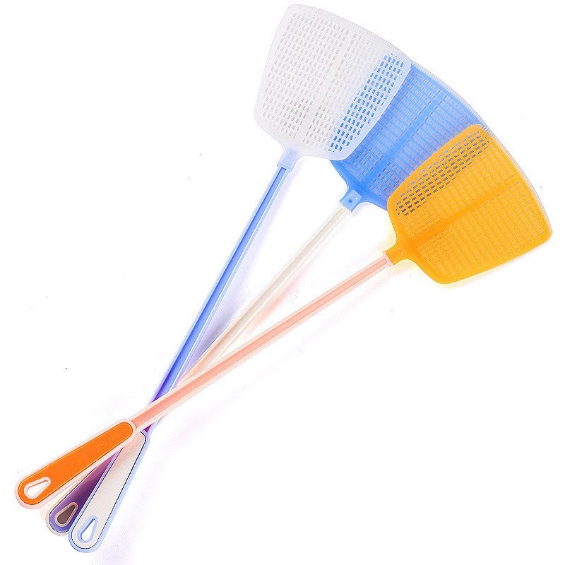 1pc Haushalt Kunststoff Fliegenfalle Mücken klatsche Fliegen vernichter Hand manuelle Klappe 48*11cm leicht beseitigen Mücken Image