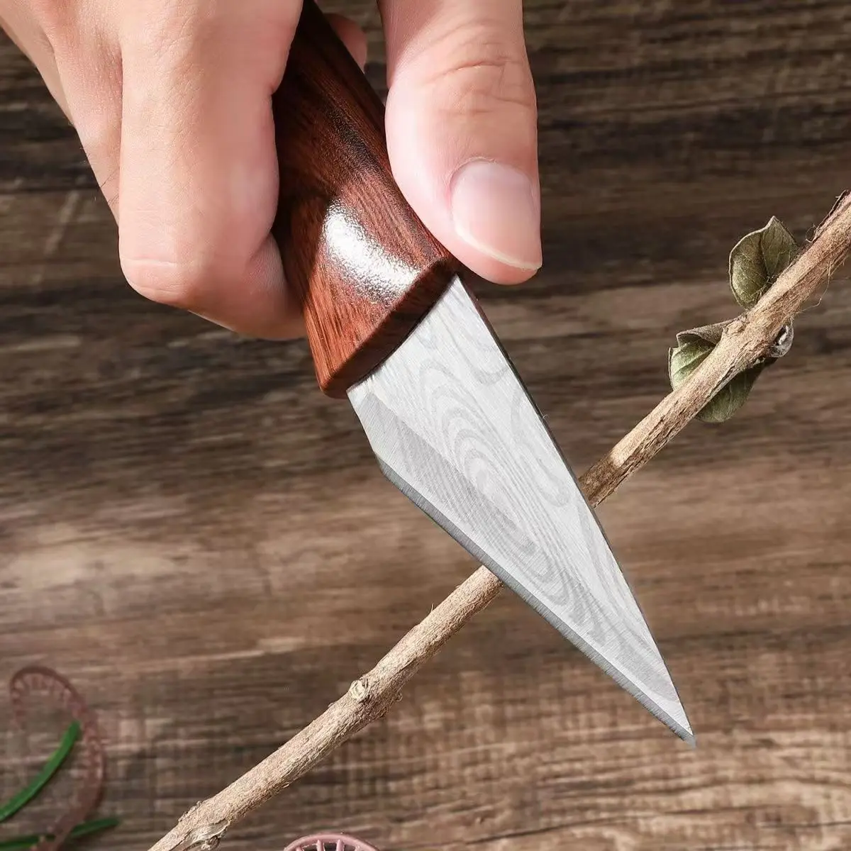 Garten-Pfropfmesser aus Hochkohlenstoffstahl, Professionelles Pfropfwerkzeug für Obstbäume, Bonsai und Pflanzenveredelung Image