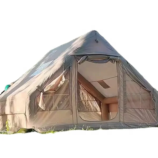 Großes Luxuriöses Outdoor-Familien-Wasserdichtes Langlebiges Luftdichtes Haus Reise-Aufblasbares Campingzelt Image