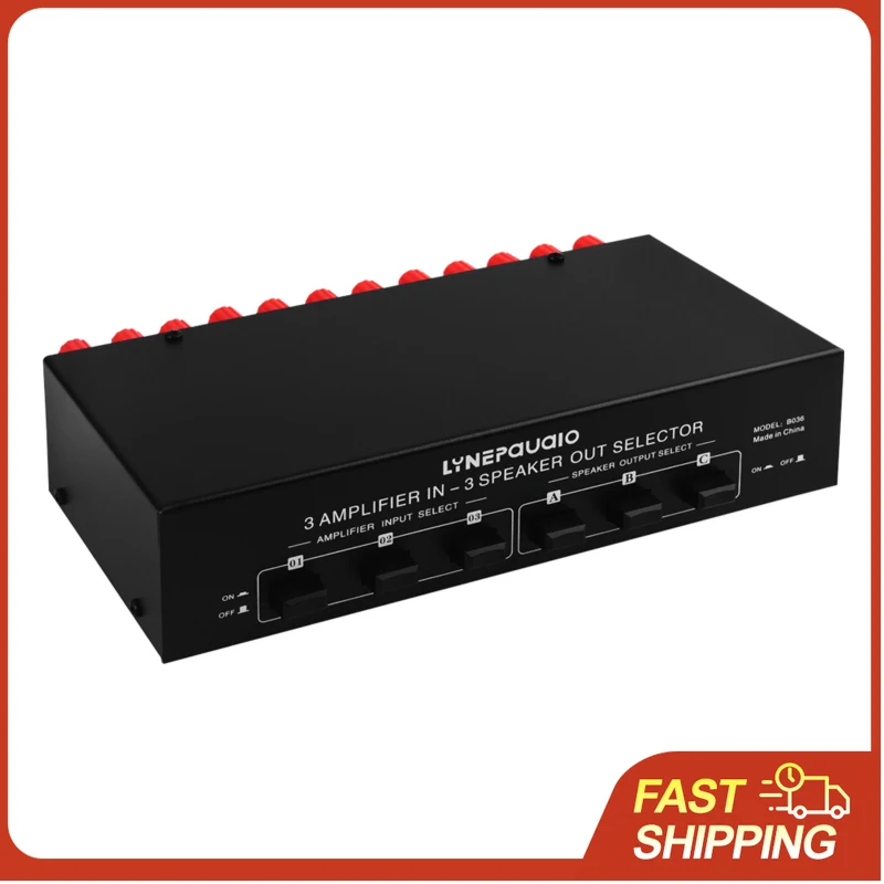 LYNEPAUAIO 3 Eingänge 3 Ausgänge Leistungsverstärker und Lautsprecherschalter Lautsprechersplitter Komparator 300 W pro Kanal Image