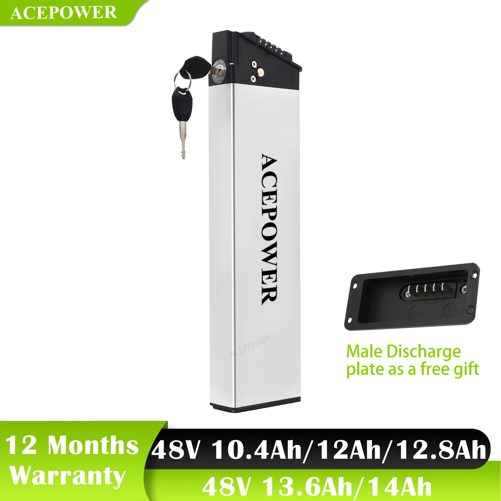 Ebike-Akku 48 V 10,4 Ah 12,8 Ah 13,6 Ah 14 Ah zusammenklappbarer integrierter Elektrofahrrad-Akku für Lafly X3 Samebike LO26 20LVXD JINGHMA Image