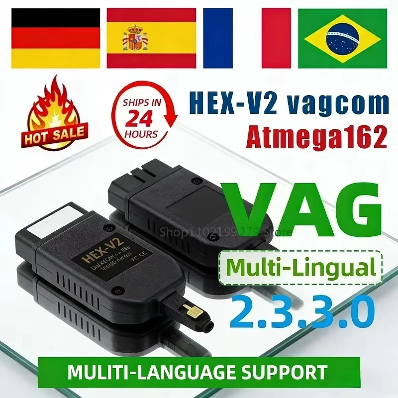 2026 Neue VCDSCAN VCDS VAGCOM Schnittstelle HEX V2 23.3.3 Für VW AUDI Skoda Seat Diagnose Mehrsprachig Image