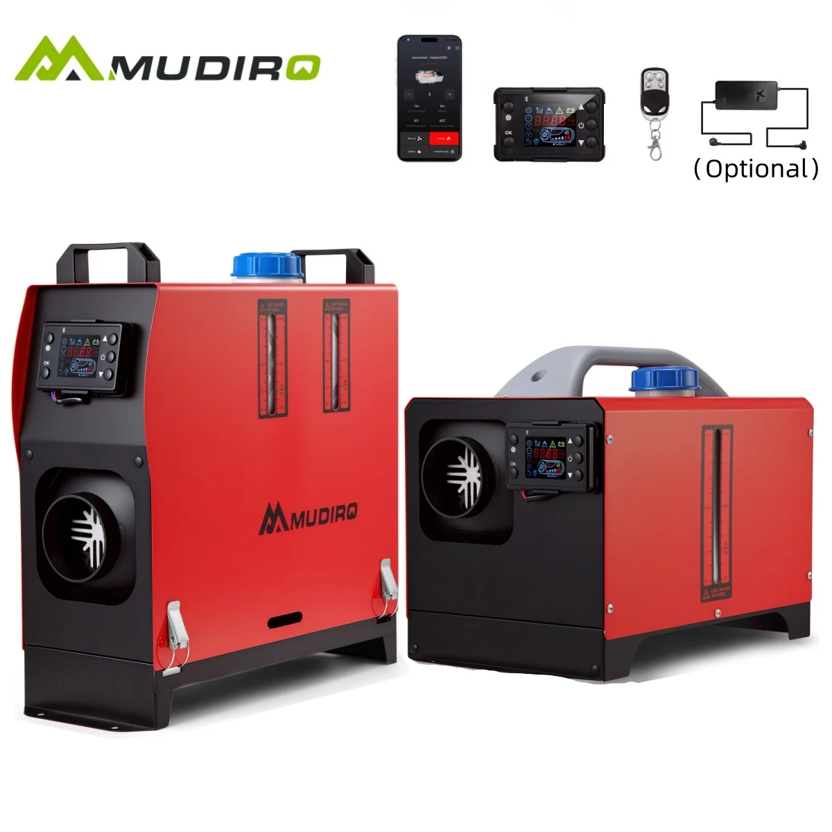 Mudiro 8KW Diesel-Heizgerät 12V/24V/240V, Bluetooth, LCD, Auto-Start-Stopp, 1,5m Kabel, Höhenmodus für Wohnmobil Camping Zelt Image