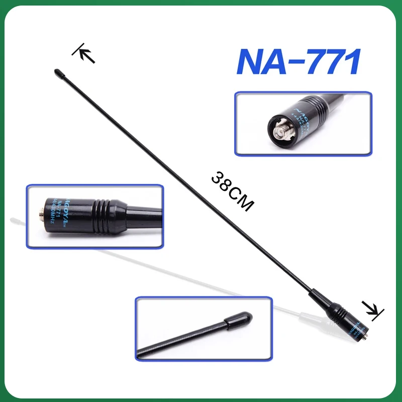 Walkie Talkie Antenne UV-K5 NA-771 SMA-F UHF VHF 136 ~ 174 Mhz 400 ~ 470 Mhz Zwei Weg Raido Talki Walki Für BAOFENG UV-5R Image