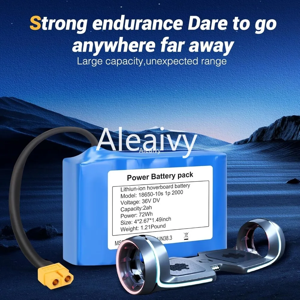 Echte 36 V 3500 mAh 10s1p Akkus, wiederaufladbarer Lithium-Ionen-Akku für elektrisches, selbstausgleichendes Roller-HoverBoard-Einrad Image