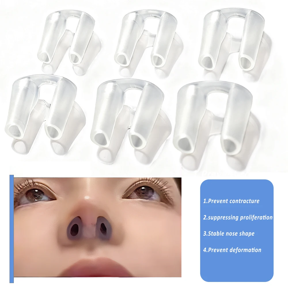 7 Größen Postoperative Silikon-Elastische Nasenklammer zur Nasenformung, Schönheitsclip für Rhinoplastik, sichere und komfortable Nasenkorrektur Image