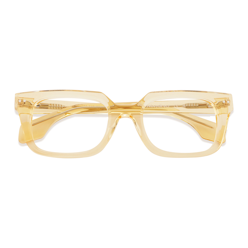 Unisex s rectangle Clear Champaign Acetate Prescription eyeglasses - Eyebuydirect s Kit