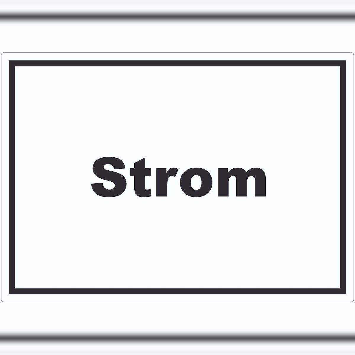 HB-Druck Strom Aufkleber mit Text Anschluss waagerecht A8 (52x74mm) Image