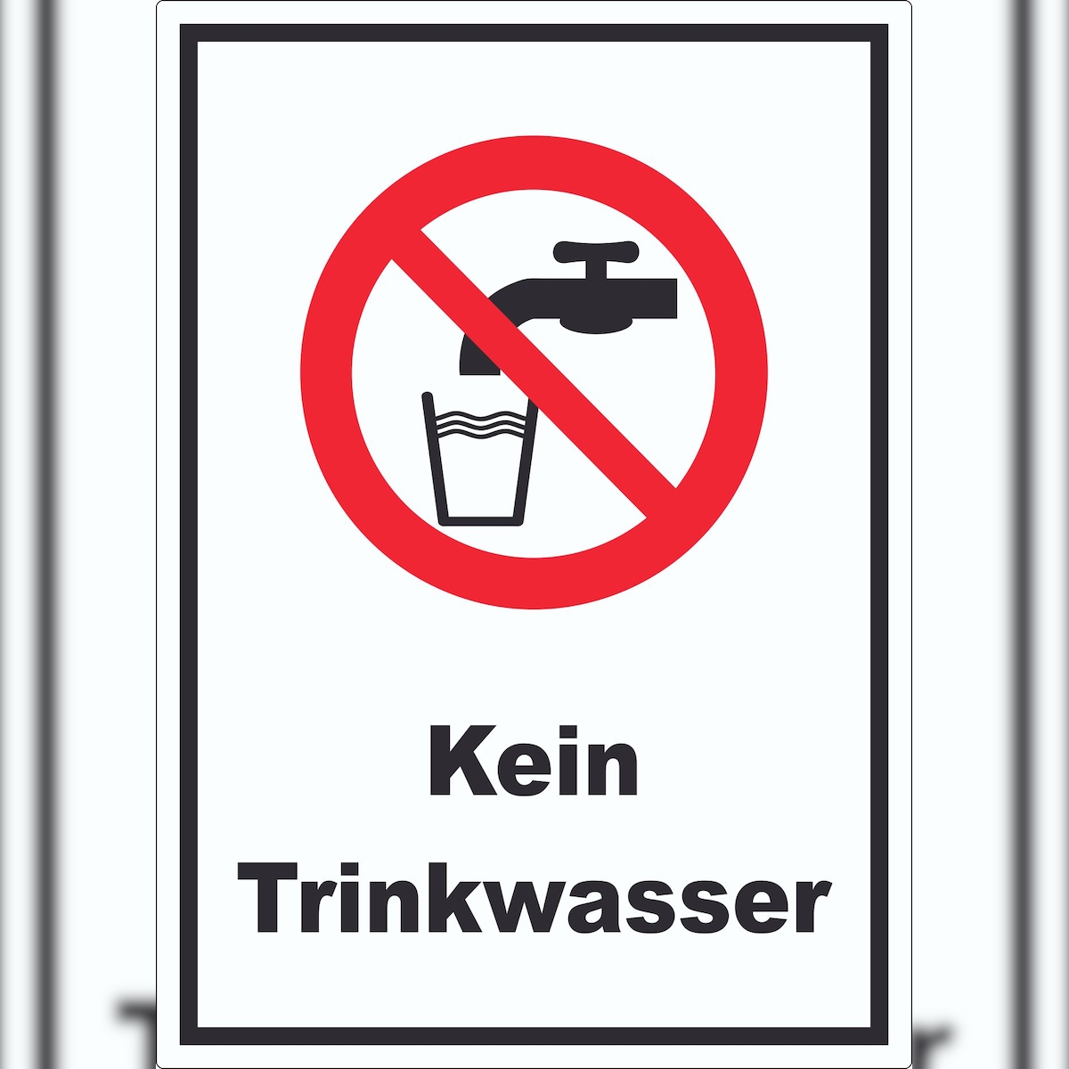 HB-Druck Kein Trinkwasser Aufkleber Nicht Trinken A4 (210x297mm) Image