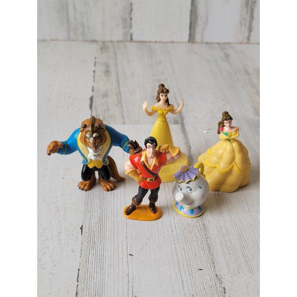 Disney Toys | Beauty Beast Playset Gaston Mrs Pot Bell Disney Toy Figure | Color: Red | Size: Osg