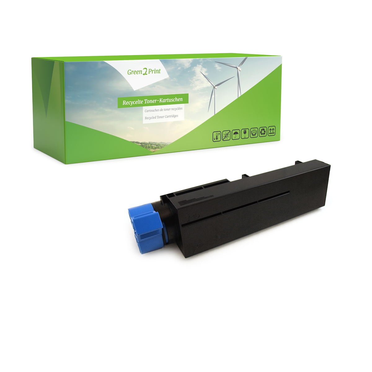 Green2Print Toner schwarz ersetzt OKI 45807106 passend für OKI B412, B432, B512, MB472, MB492, MB562 Image