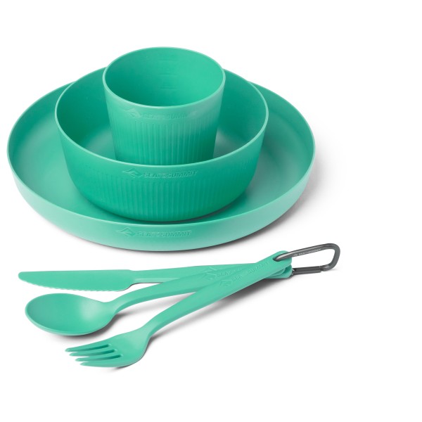 Sea to Summit - Camp Dinnerware Set with Mesh Sack - Geschirr-Set Gr 6 Pieces türkis