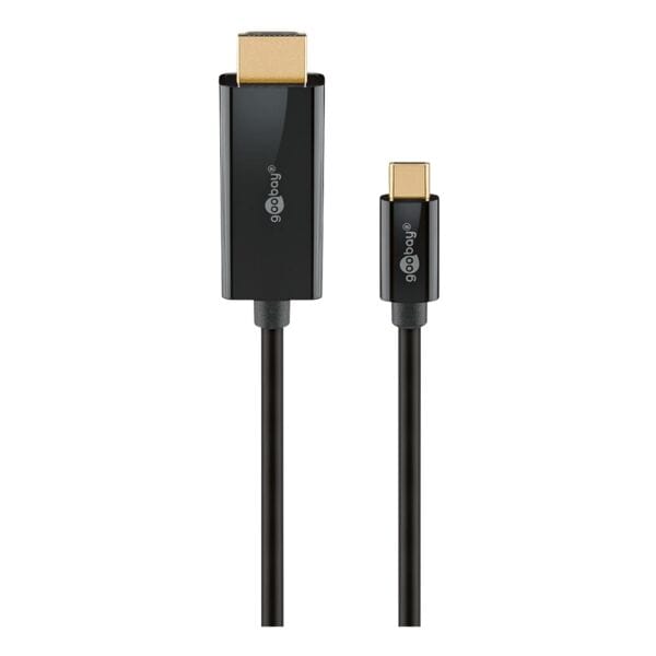 goobay Adapterkabel USB-C auf HDMI schwarz 1 m schwarz Image