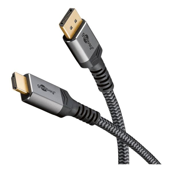 goobay DisplayPort auf HDMI-Kabel DisplayPort schwarz 2,0 m schwarz