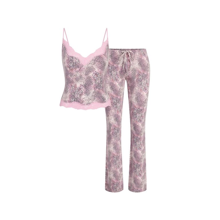Sleep Lace Cami Top And Pant Set - Pink - Skims Nightwear