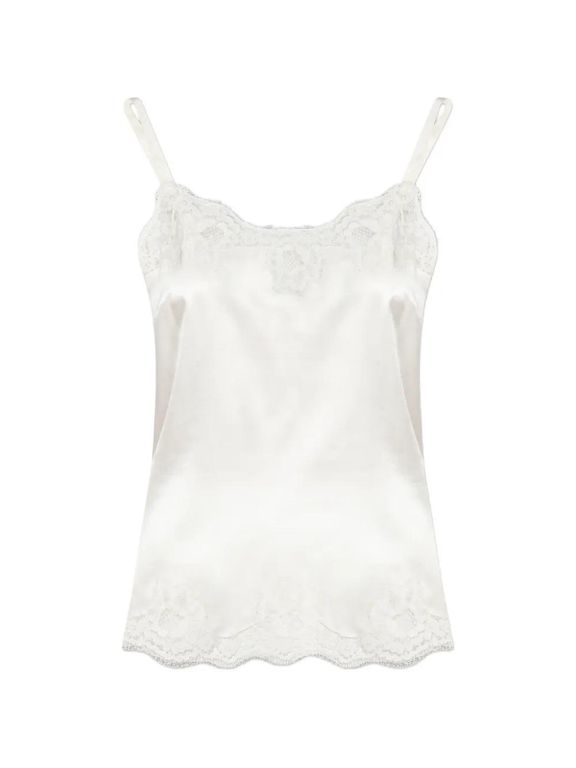 Laced Pyjama Top - White - Dolce & Gabbana Nightwear