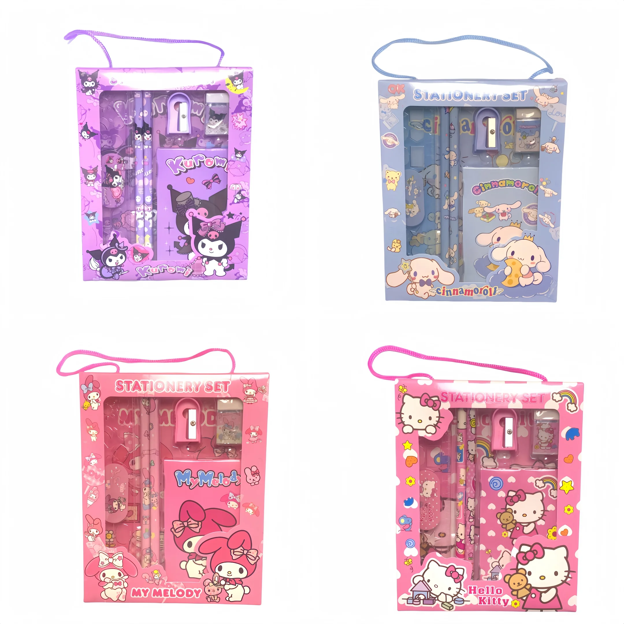 Coffret cadeau de papeterie Sanrio Hello Kitty My Melody Kuromi Cinnamoroll 2026, cadeau de rentrée scolaire, coffret cadeau de papeterie, cadeau de Noël