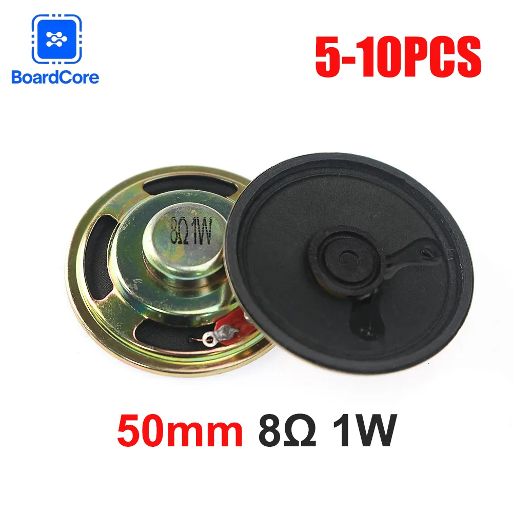 5–10 Stück 50 mm ultradünner Lautsprecher, 8R, 1 W, Lautsprecher-Set, 1 Watt, 8 Ohm, 5 cm Akustiklautsprecher für DIY-Elektronik Image