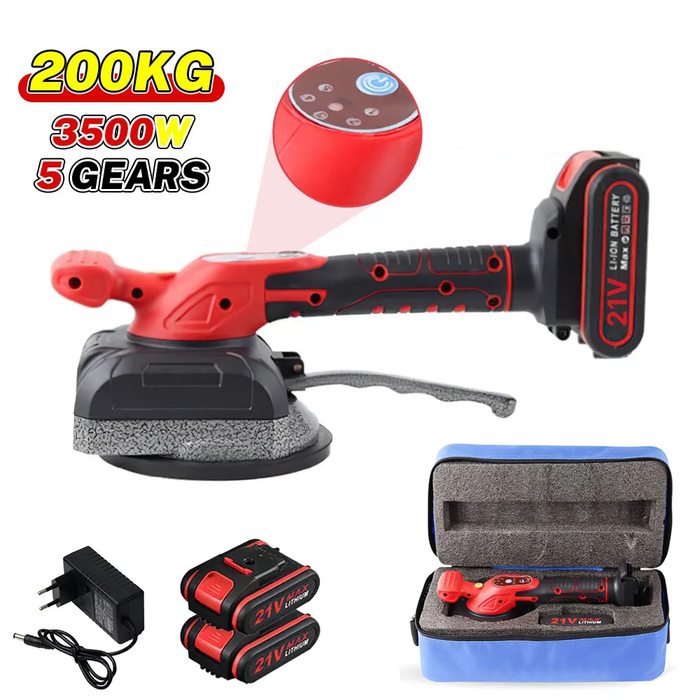 200 KG Fliesen Fliesen Maschine 5 Gänge Elektrische Wand Boden Fliesen Verlegung Vibrations Werkzeug Fliesen Pflaster Gerät Für 21 V Batterie