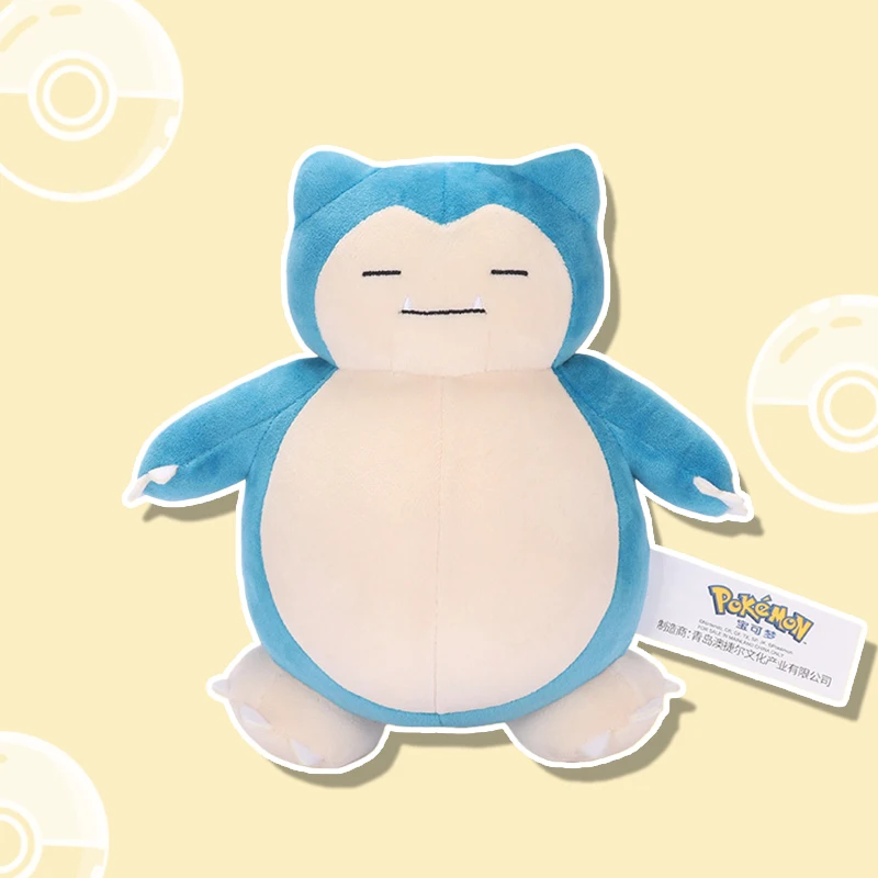 Pokemon Kawaii Snorlax Stofftiere, Cartoon- und niedliche Plüschpuppen, Anhänger, Dekokissen, Geburtstagsgeschenk für Kinder, Freunde, Jungen Image