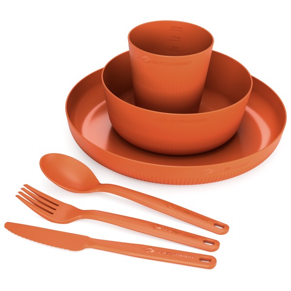 Sea to Summit - Camp Dinnerware Set with Mesh Sack - Geschirr-Set Gr 6 Pieces rot