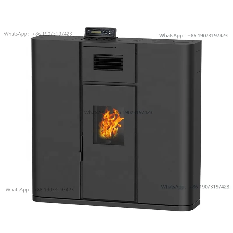 NB-P09 9 kW moderner, schlanker Holzpellet-Kaminofen für den Innenbereich, Steuerungsstahlmaterial für Wohnungsheizungen