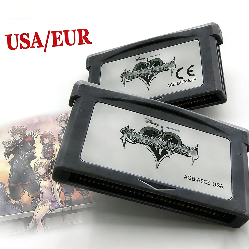 GBA Game Cartridge 32 Bit Video Game Console Card Kingdom Hearts Series Chain Of Memories of USA/EUR Version