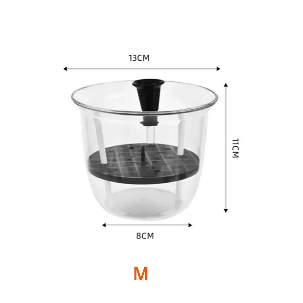 1 stücke Transparent Selbst Bewässerung Blumentopf Doppel Schicht Selbst Bewässerung Blumentopf Kunststoff Automatische Wasser Absorption Pflanzer Topf Image