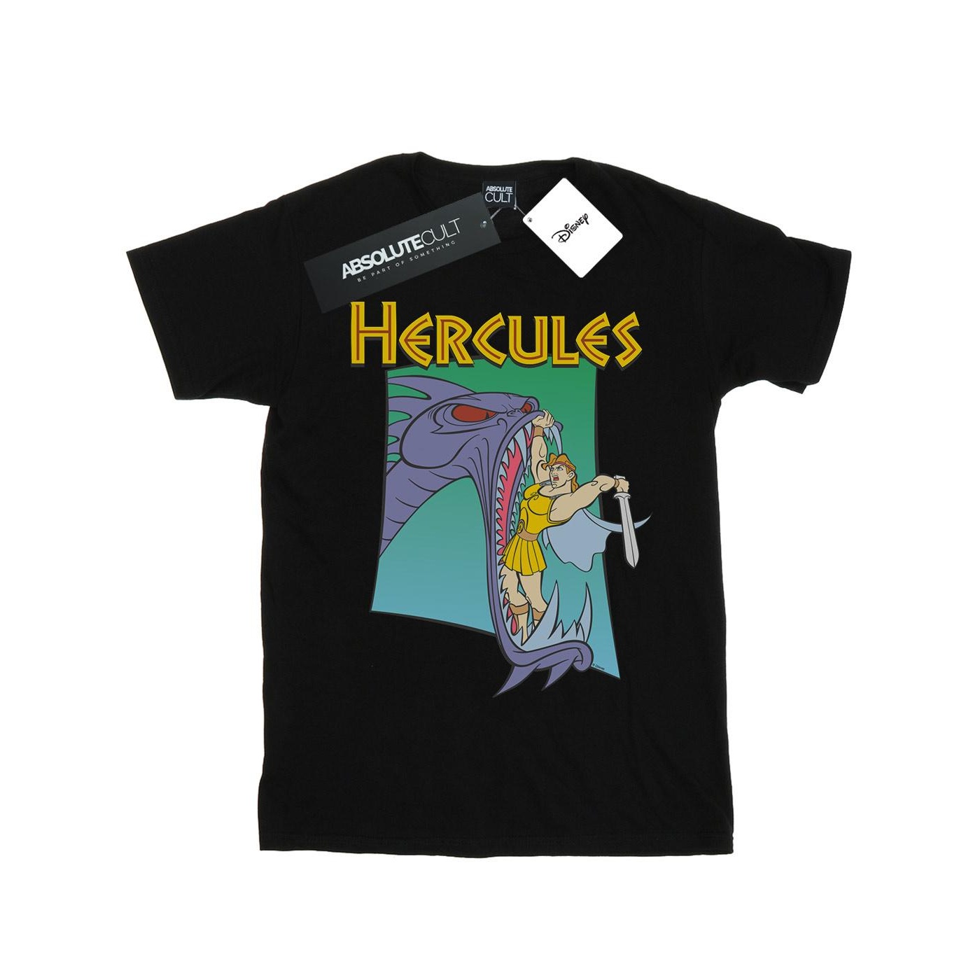 Disney Boys Hercules Hydra Fight T-shirt (black) Cotton - Size 3-4Y | Disney Sale | Discount Designer Brands