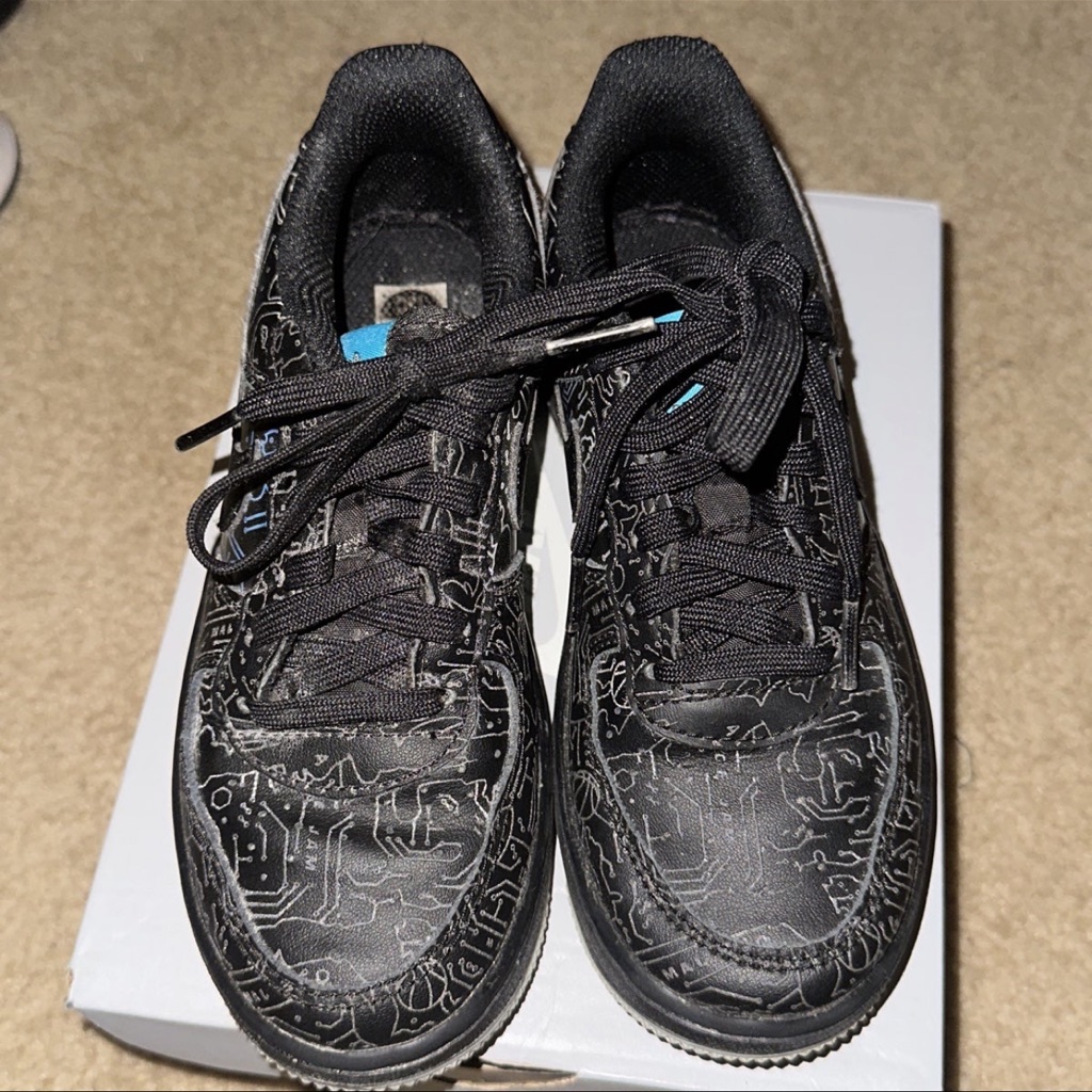 Nike Shoes | Kids Nike Force 1 | Color: Black/Blue | Size: 13b