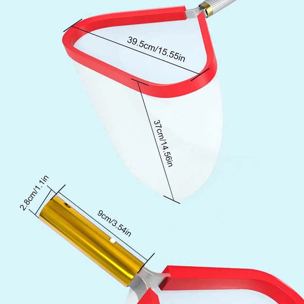 Pool-Landungsnetz, Pool-Skimmer-Netz mit Aluminiumgriff, feinmaschiges Pool-Netz, professionelles Pool-Netz für Pool, Whirlpool, Teich Image