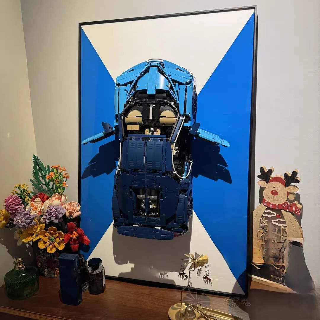 NEUE Wandmontierte Vitrine für LEGO 42083 Techni Bugatti Chiron Baustein-Automodell – Display-Wandtafel