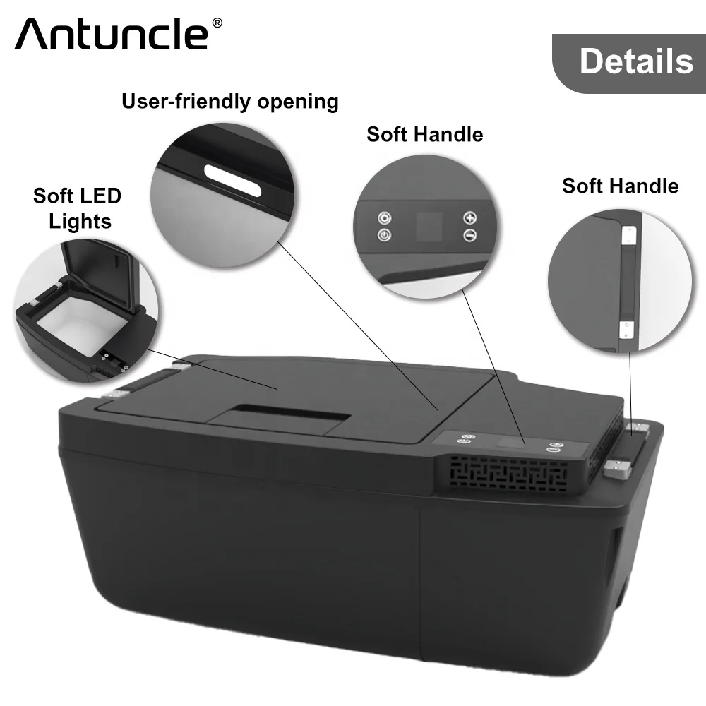 20L Kompakte 12V Digitale Kühlbox Auto-Kühlschrank Gefrierschrank High-End für Tesla Model 3 Kompatibler Auto-Kühlschrank Image