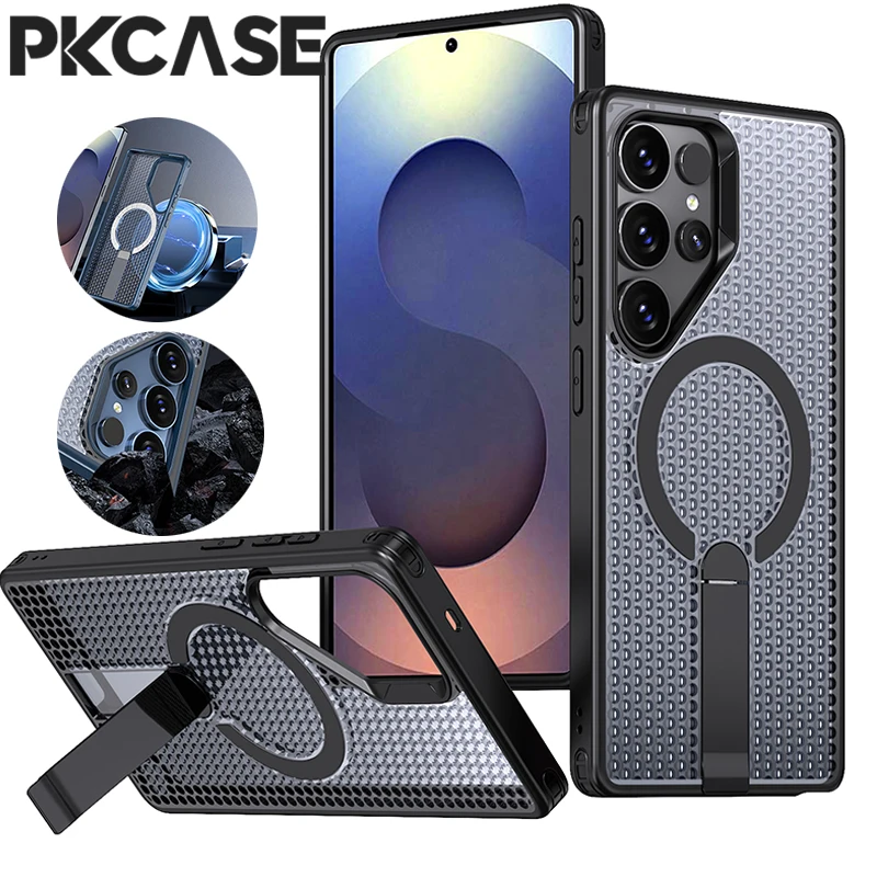 PKCASE Wärmeableitungshalterung für Samsung S26 S25 Edge S24 FE S23 Plus Ultra A36 A56 A07 A17 XCover 7 Pro Cover Image