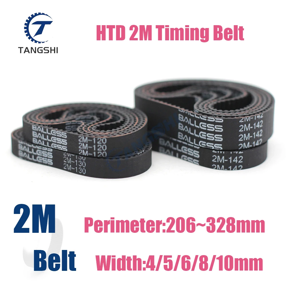 HTD 2M Staubsauger-Kehrroboterriemen Breite 4~10 mm Länge206 210 218 220 230 240 250 260 270 280 290 300 310 320 322 mm ~ 328 mm Image