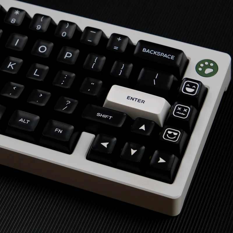 GMK Mechanische Tastatur-Keycaps 160 Tasten SA-Profil Schwarz Weiß Double Shot PBT Keycap ISO Enter 7U Leertaste Tastenkappen K500 DIY Image