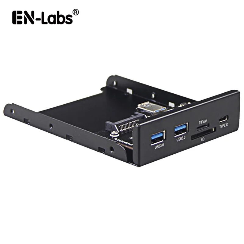 Lettore di schede interne USB 3.0 SD/Micro SD/TF Flash 3.5, pannello frontale USB C tipo C 2 porte USB 3.0 Hub floppy USB 3.1 Gen 1