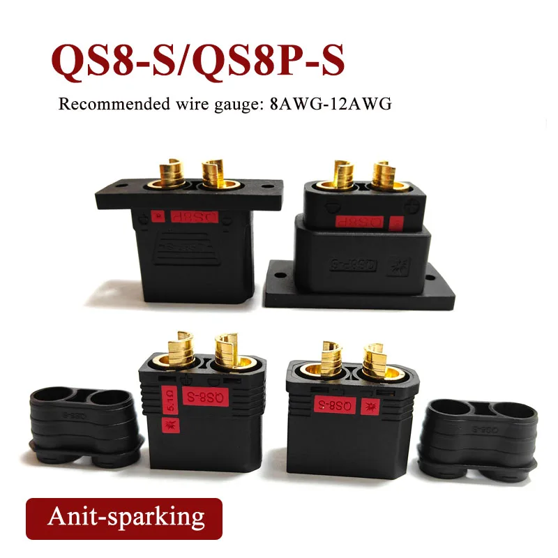 Anti Spark QS8-Serie Lithium-Batterieanschluss 110 A 500 V Hochstrom QS8P-S männlich weiblich Netzstecker für Luftfahrtmodell Gabelstapler Image