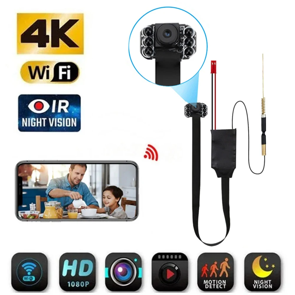 1080P Mini Wifi Kamera 4K HD kamera APP Fern Überwachung Home Security Camcorder DIY Tragbare Infrarot Nachtsicht min Kamera Image