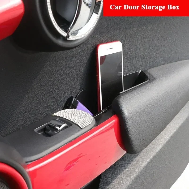 Lagerung Box Für Mini Cooper F56 F55 Für Auto Türgriff Unterstützung Vorne Und Hinten Halten Telefon Schlüssel Sitz Organizer Box Auto zubehör Image